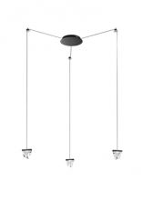 Tripla oprawa wisząca LED 3x4,3W antracyt